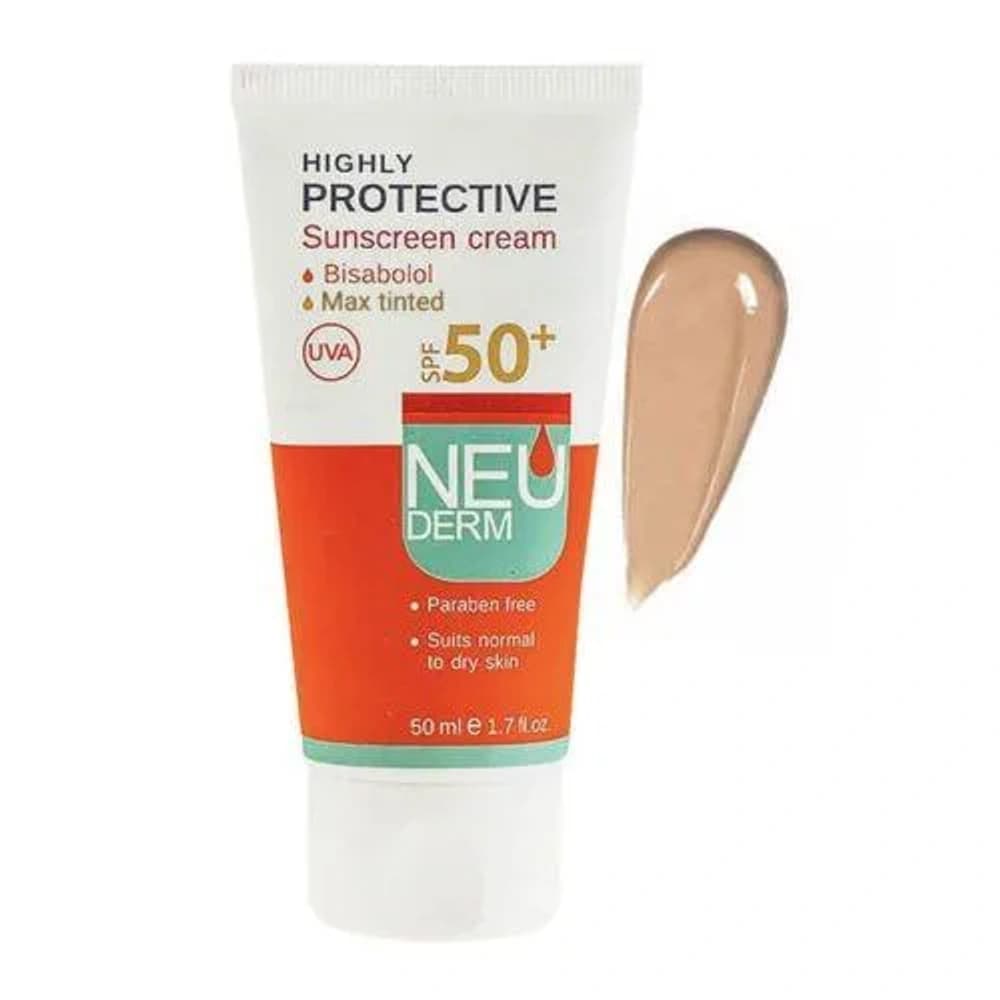 کرم ضد آفتاب نئودرم مدل پروتکتیو SPF50 رنگ بژ روشن حجم 50 میلی لیتر 50 گرم